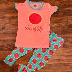 Kickee Pants watermelon pjs